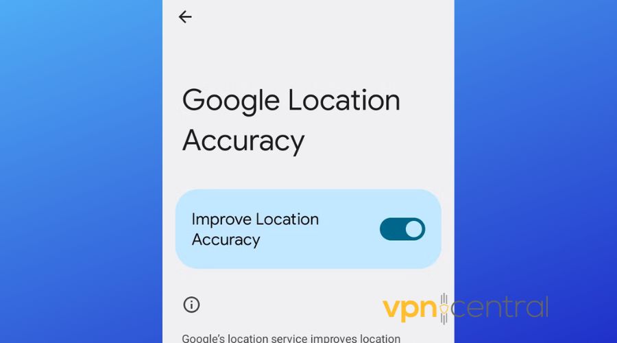 google location accuracy android