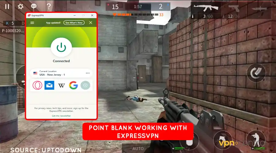 point blank working with expressvpn