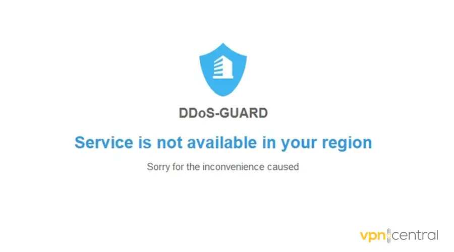 ddos-guard error message