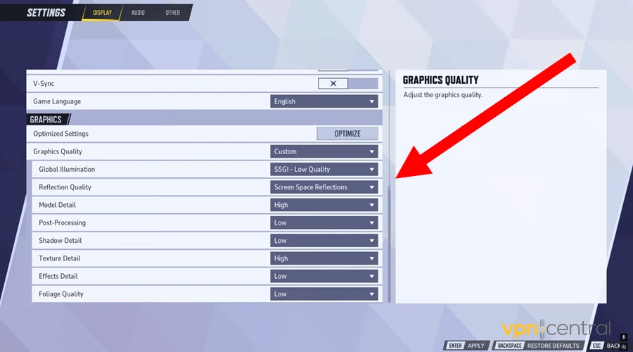 optimize settings to eliminate lag spikes on marvel rivals