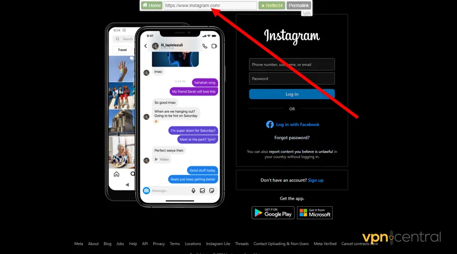 use web proxy browser to access instagram