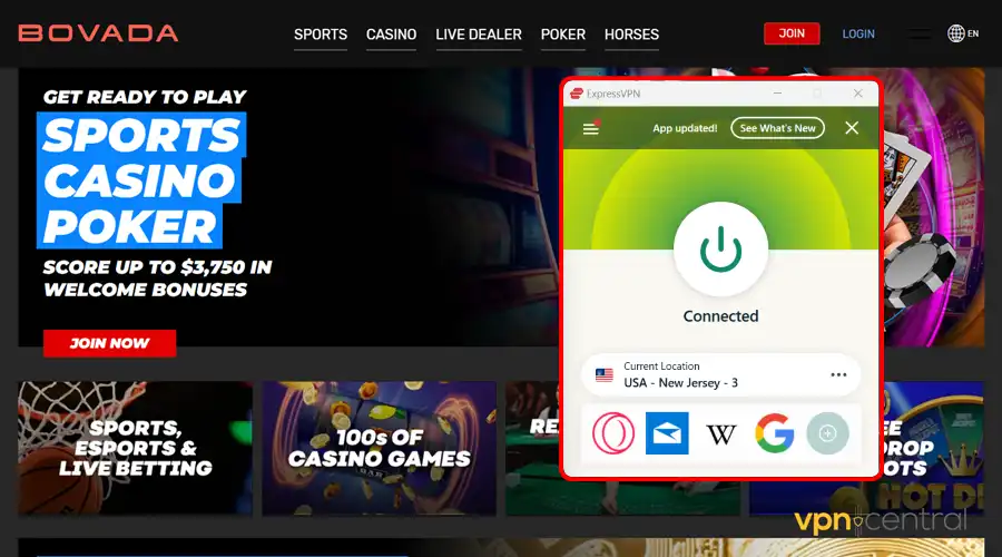 bovada unblocked using expressvpn