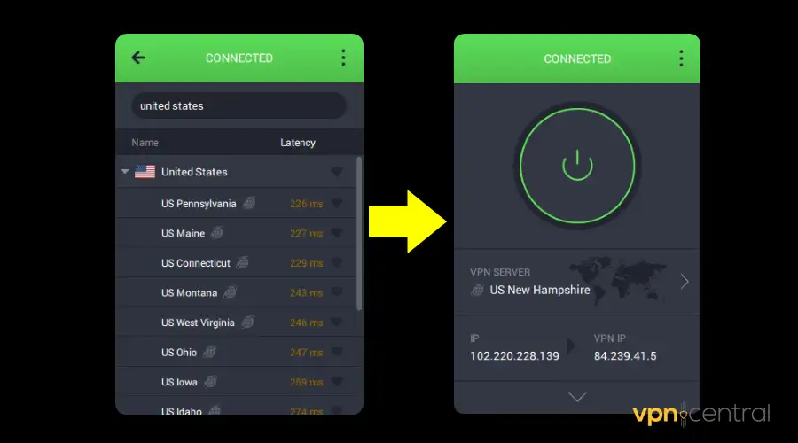 connect private internet access vpn (pia) to the us