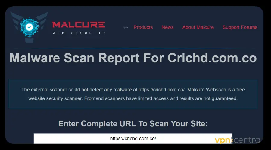 malcure crichd check