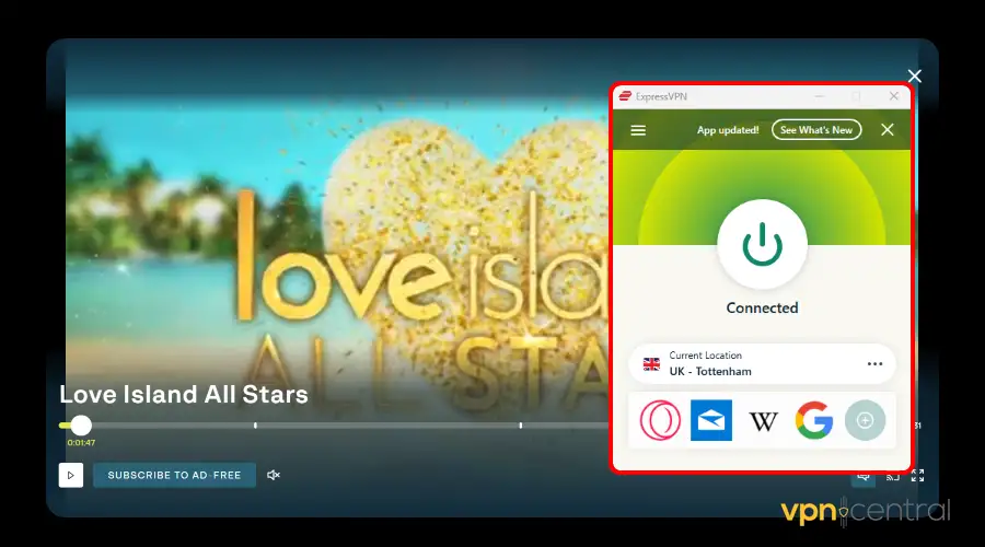 streaming love island all stars 2025 abroad using expressvpn