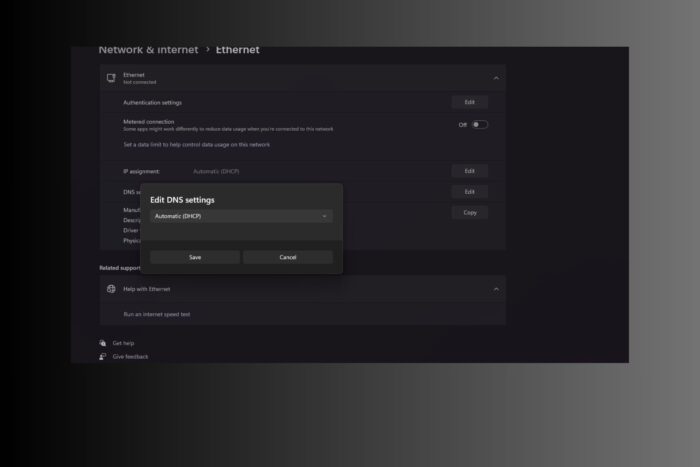 how to change dns in windows 11