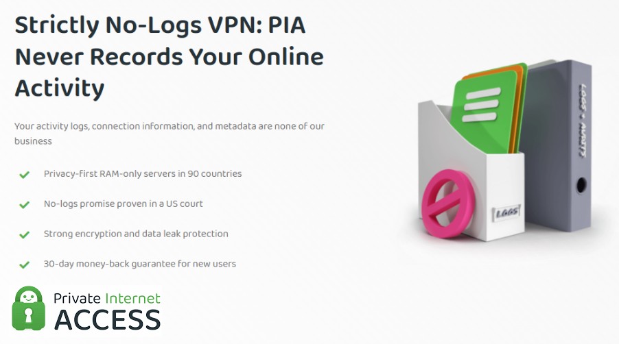 PIA VPN no-logs