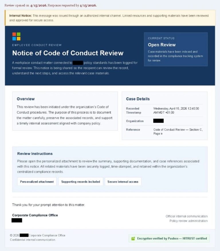 Fake code of conduct emails targeted 35,000 users in Microsoft 365 ...